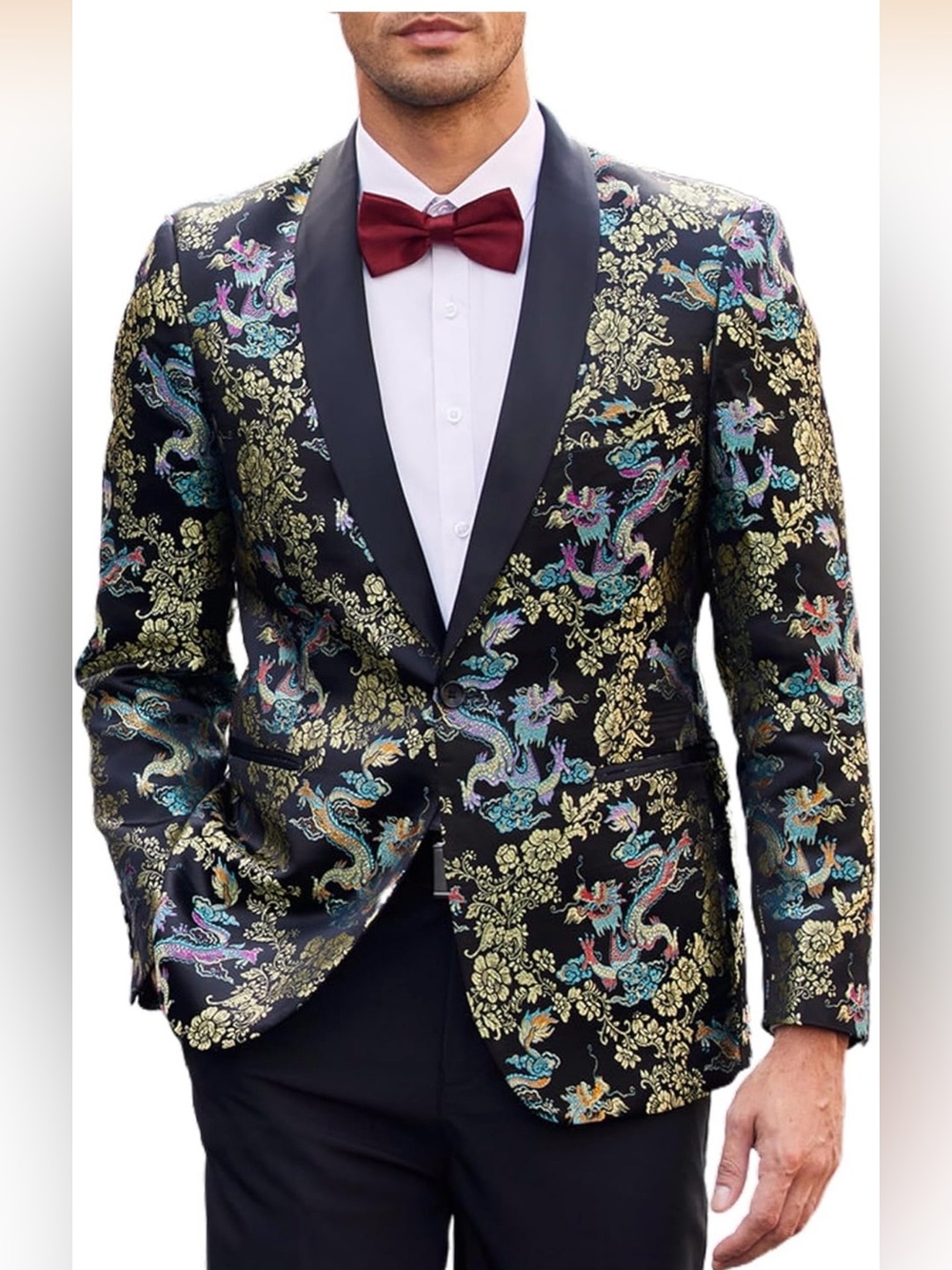 Elegant Black and Gold Suit Jacket